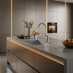 Aquanello Casa Mitigeur de cuisine chromé avec levier supérieur CR-1202-CS